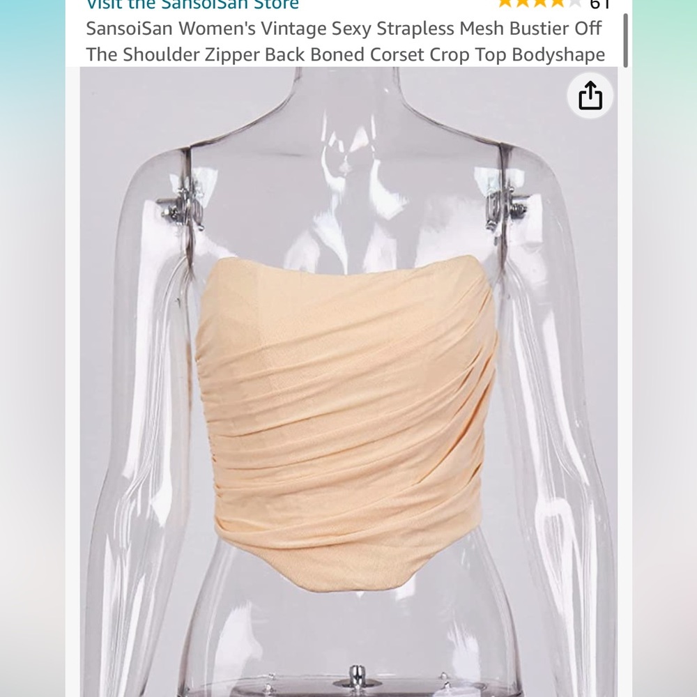Sexy vintage corset in nude